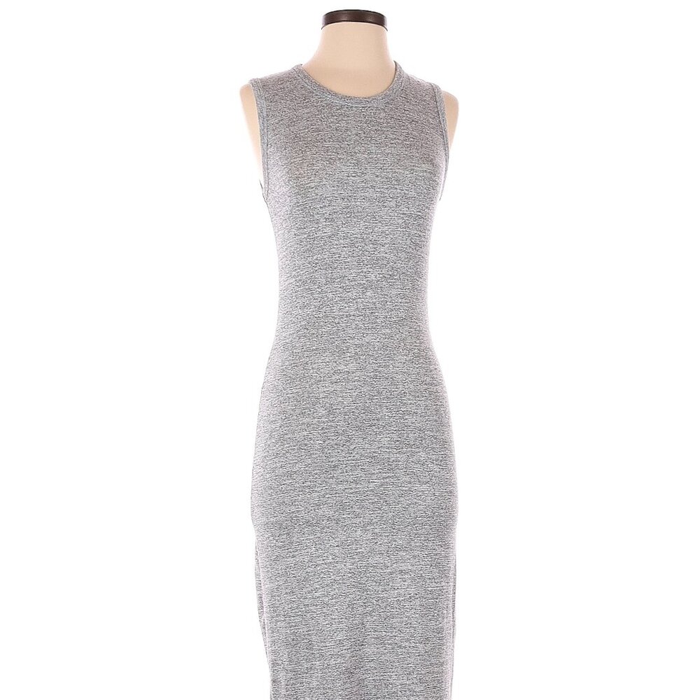 Aritzia Wilfred Free Gray Sleeveless T-shirt Tank Stretch Dress - Small